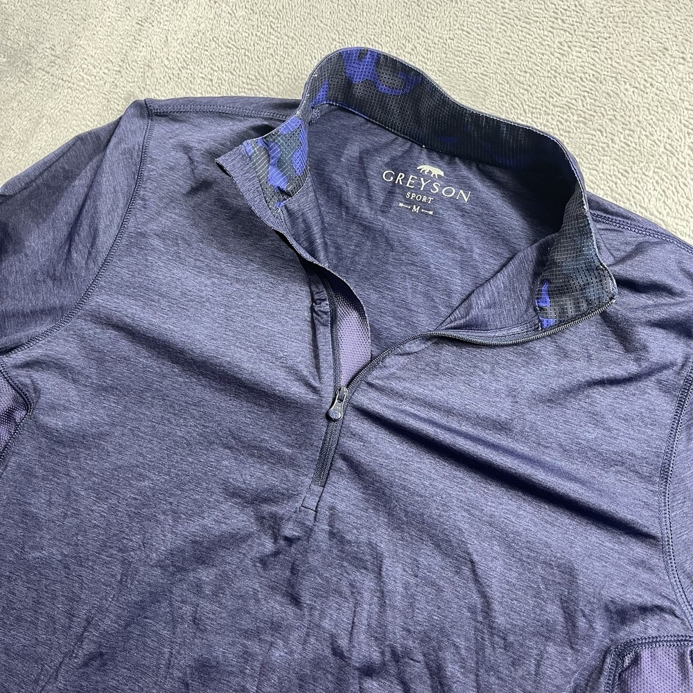 Greyson Guide Sport Quarter 1/4 Zip Pullover Mens Medium‎ Purple Coyote Vented